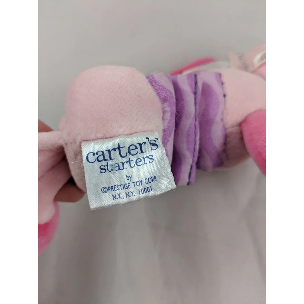 Carters‎ Starters Pink Insect Bug Butterfly Plush Bell Wiggles 12 Inch Stuffed